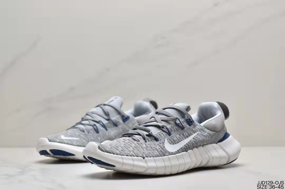 Nike Free RN Flyknit 2018 Grey Blue White Shoes - Click Image to Close